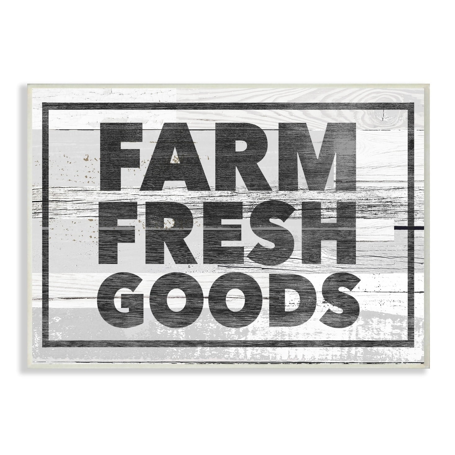 Stupell Farm Fresh Goods Distressed Wood Wall Plaque Art 10 x 15