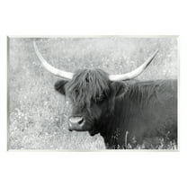 Stupell Farmhouse Cattle Highland Portrait Animals & Insects Photography Wall Plaque Unframed Art Print Wall Art