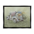 thumbnail image 1 of Stupell Farmhouse Flower Buggy Car Transportation Painting Black Floater Framed Art Print Wall Art, 1 of 6