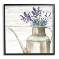 Stupell Farmhouse Garden Lavender Bunches Botanical & Floral Painting Black Framed Art Print Wall Art