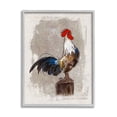 thumbnail image 1 of Stupell Farmhouse Rooster Perched Painting Animals & Insects Painting Gray Framed Art Print Wall Art, 1 of 7