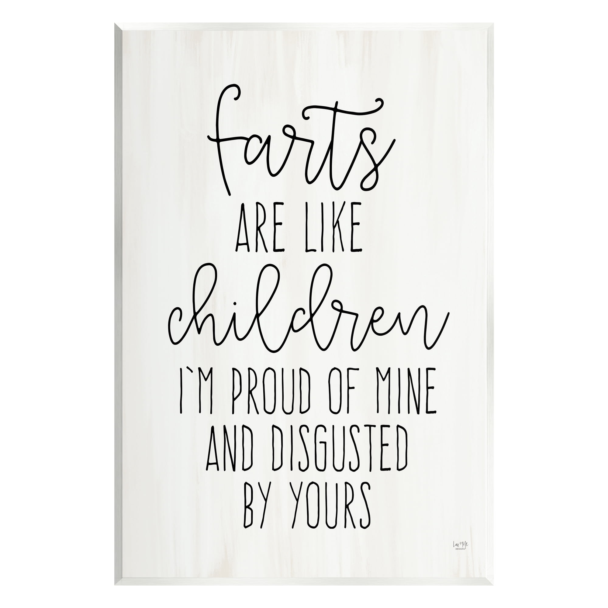 Stupell Farts Like Children Funny Bathroom Typography Painting Wall Plaque Unframed Art Print Wall Art