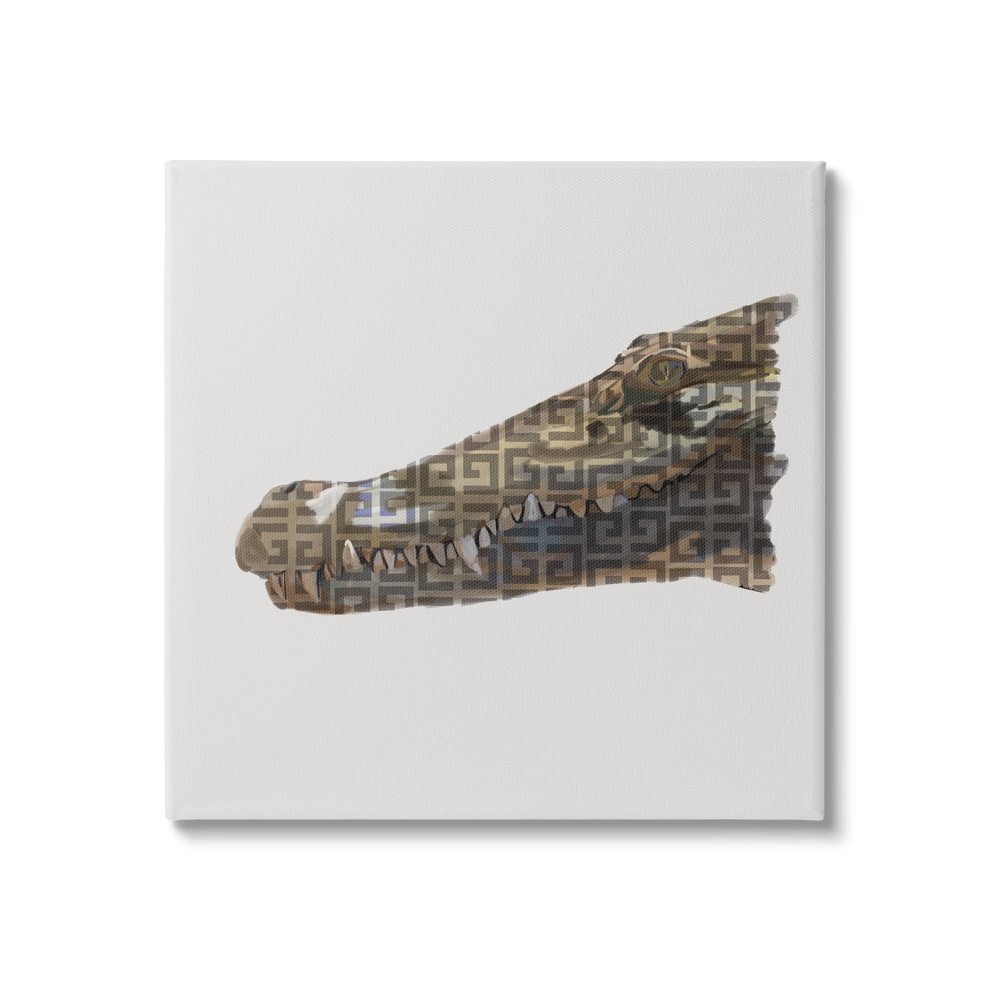 Stupell Fashion Brand Crocodile Glam Animals & Insects Painting Gallery Wrapped Canvas Print Wall Art