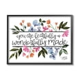 thumbnail image 1 of Stupell Fearfully & Wonderfully Made Floral Botanical & Floral Painting Black Framed Art Print Wall Art, 1 of 7