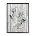 thumbnail image 1 of Stupell Feather & Seashells Collection Dock Landscape Painting Black Framed Art Print Wall Art, 1 of 7