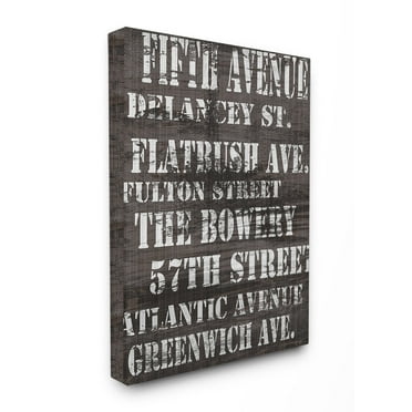 Stupell  Fifth Avenue Distressed' NYC Streets Stretched Canvas Wall Art 16 x 20