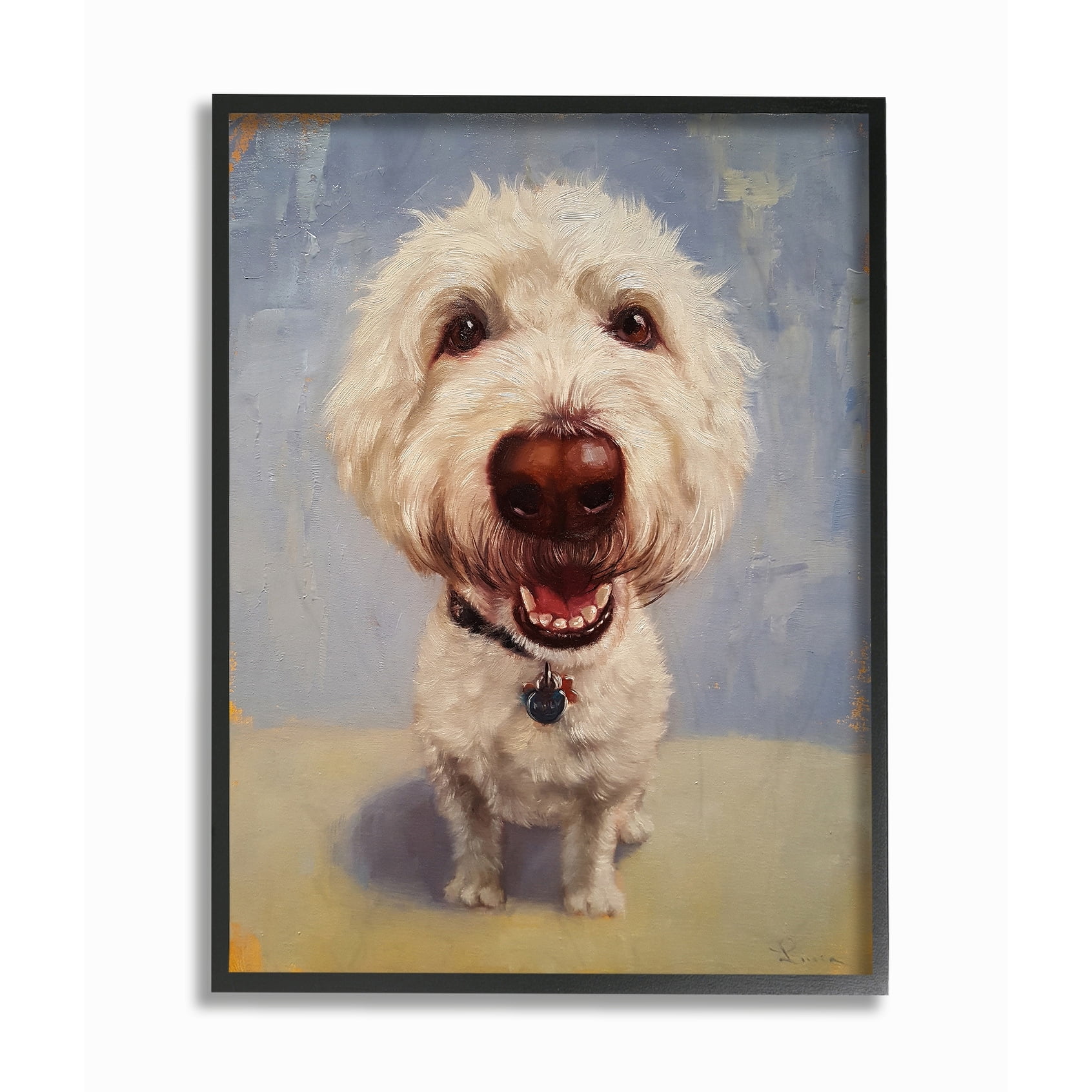 Stupell Fish Eye White Dog PortraitFramed Art, Design By Artist Lucia Heffernan - Multi-color 11 x 14