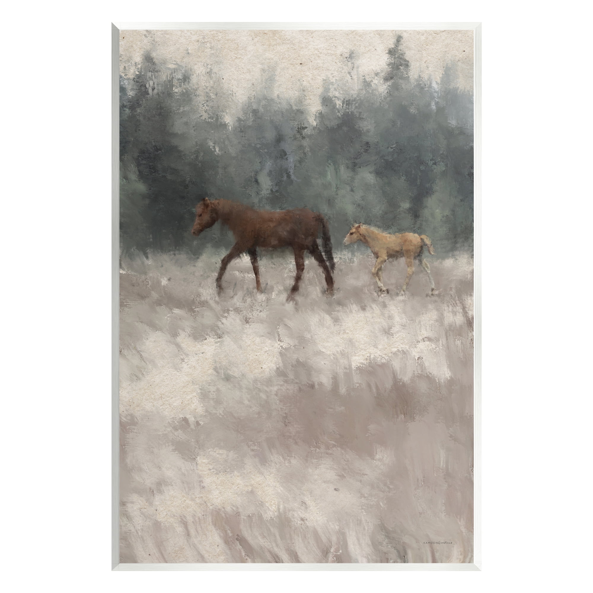 Stupell Foal Horses Countryside Gallop Animals & Insects Painting Wall Plaque Unframed Art Print Wall Art