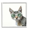thumbnail image 1 of Stupell Fun Cat Sunglasses Portrait Animals & Insects Painting White Framed Art Print Wall Art, 1 of 7