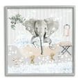 thumbnail image 1 of Stupell Fun Elephant Bubble Bath Tub Animals & Insects Painting Gray Framed Art Print Wall Art, 1 of 8