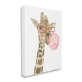 thumbnail image 1 of Stupell Fun Giraffe Bubblegum Animal Animals & Insects Painting Gallery Wrapped Canvas Print Wall Art, 1 of 5
