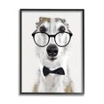 thumbnail image 1 of Stupell Funny Dog Formal Bowtie Glasses Animals & Insects Painting Black Framed Art Print Wall Art, 1 of 7
