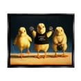 thumbnail image 1 of Stupell Funny Exercise Workout Chicks Animals Animals & Insects Painting Black Floater Framed Art Print Wall Art, 1 of 6