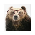 thumbnail image 1 of Stupell Funny Grizzly Bear Wearing Glasses Animals & Insects Painting Gallery Wrapped Canvas Print Wall Art, 1 of 7