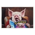 thumbnail image 1 of Stupell Funny Pig Magazine Man Cave Animals & Insects Painting Wall Plaque Unframed Art Print Wall Art, 1 of 6