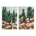 thumbnail image 1 of Stupell Geometric Abstract Forest Foliage Landscape Landscape Painting Wall Plaque Unframed Art Print Wall Art, Set of 2, 1 of 7