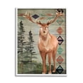thumbnail image 1 of Stupell Geometric Pattern Wildlife Deer Animals & Insects Painting White Framed Art Print Wall Art, 1 of 7