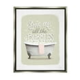 thumbnail image 1 of Stupell Give Me All The Bubbles Bathtub Typography Painting Gray Floater Framed Art Print Wall Art, 1 of 6