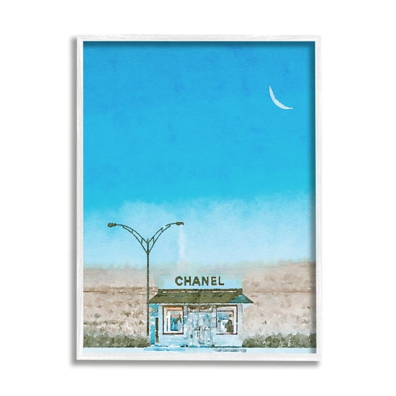 Stupell Glam Brand Storefront Rural Landscape Beauty & Fashion Painting White Framed Art Print Wall Art