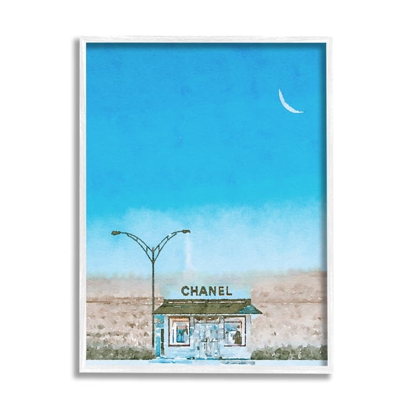 Stupell Glam Brand Storefront Rural Landscape Beauty & Fashion Painting White Framed Art Print Wall Art