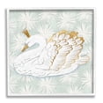 thumbnail image 1 of Stupell Glam Crown Swan Patterned Animals & Insects Painting White Framed Art Print Wall Art, 1 of 8