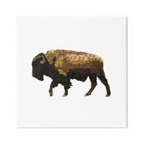 Stupell Glam Fashion Brand Bison Animal Animals & Insects Painting Gallery Wrapped Canvas Print Wall Art