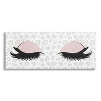 Stupell Glam Makeup Leopard Pattern Beauty & Fashion Painting Gallery Wrapped Canvas Print Wall Art