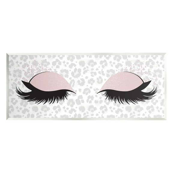 Stupell Glam Makeup Leopard Pattern Beauty & Fashion Painting Wall Plaque Unframed Art Print Wall Art