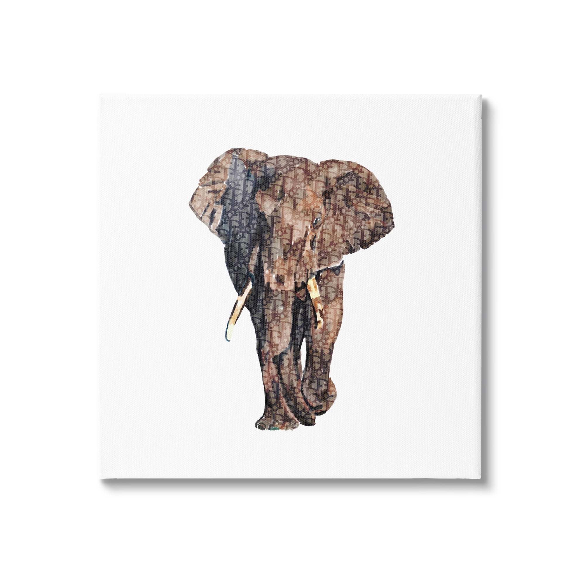 Stupell Glam Symbol Wildlife Elephant Animals & Insects Painting Gallery Wrapped Canvas Print Wall Art