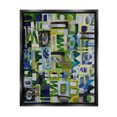 thumbnail image 1 of Stupell Golders Green Abstract Shape Collage Abstract Painting Black Floater Framed Art Print Wall Art, 1 of 6
