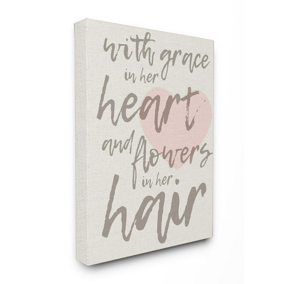 Stupell Grace In Her Heart Canvas Wall Art 24 x 30