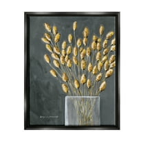 Stupell Grain Botanicals Country Arrangement Botanical & Floral Painting Black Floater Framed Art Print Wall Art