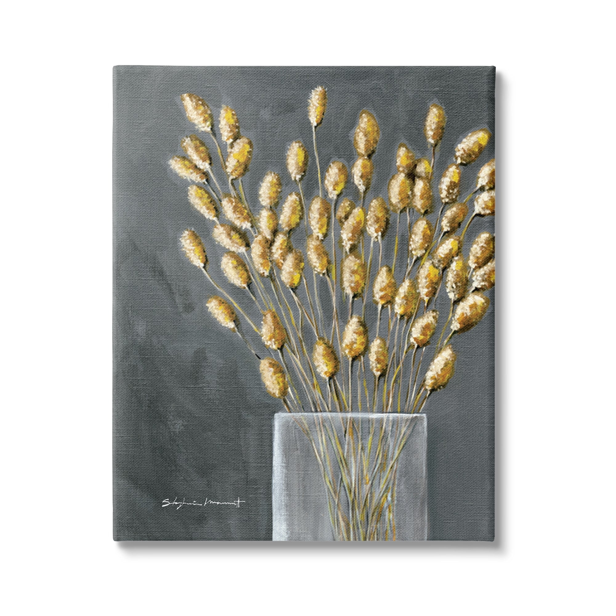 Stupell Grain Botanicals Country Arrangement Botanical & Floral Painting Gallery Wrapped Canvas Print Wall Art