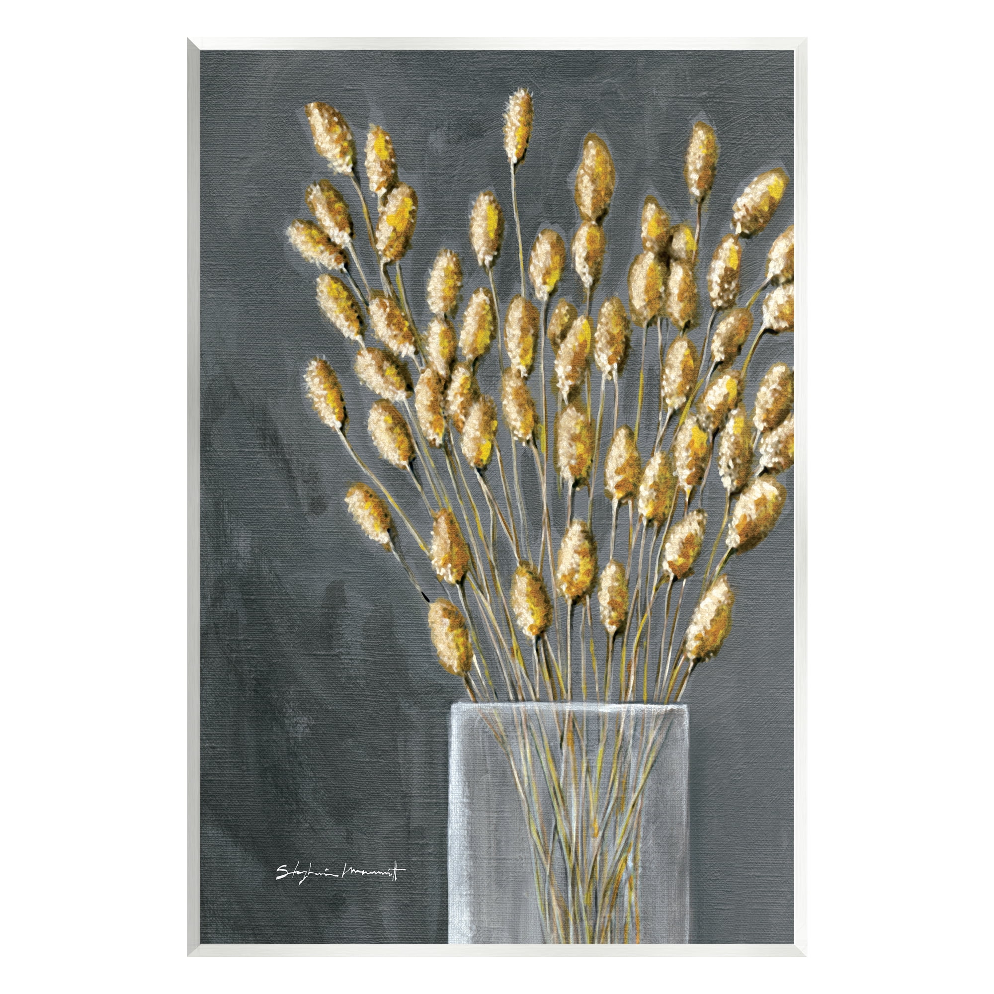 Stupell Grain Botanicals Country Arrangement Botanical & Floral Painting Wall Plaque Unframed Art Print Wall Art