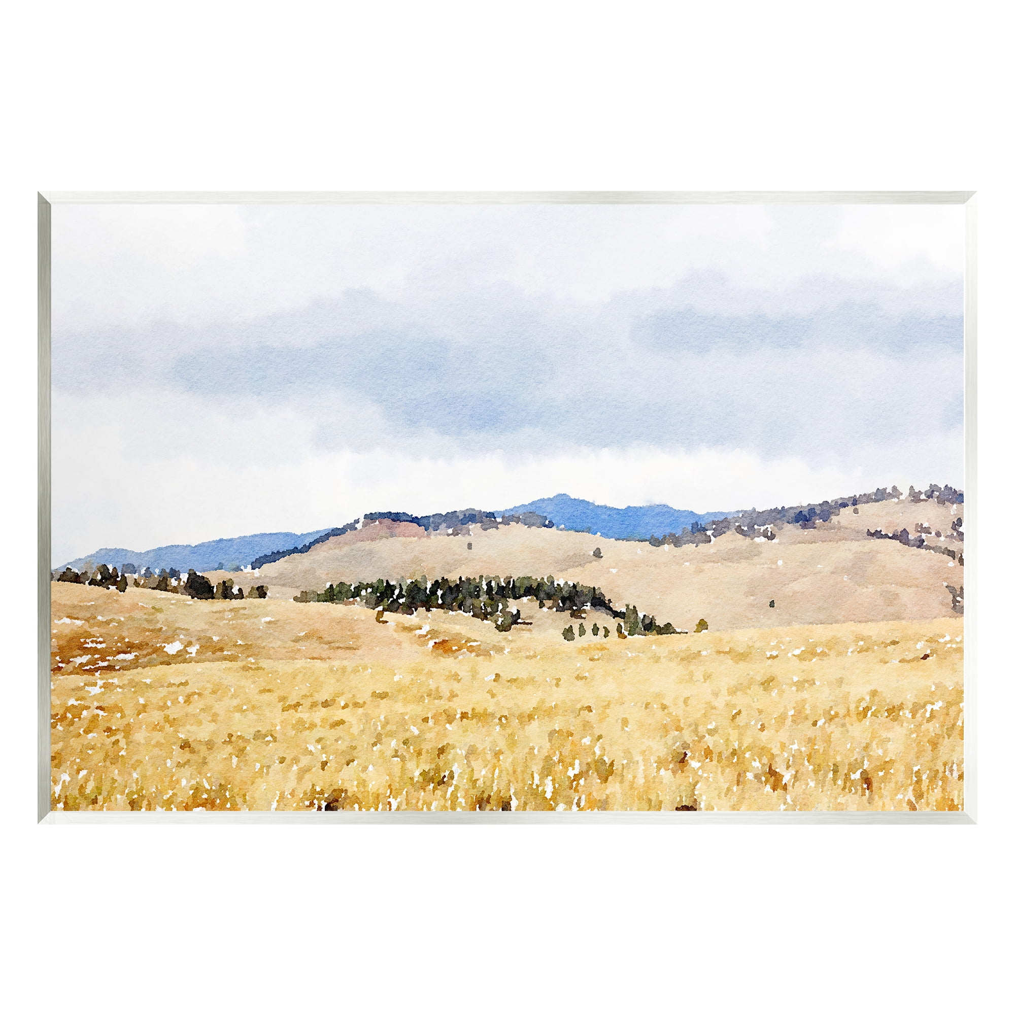 Stupell Grassy Plateau Vasty Countryside Landscape Painting Wall Plaque Unframed Art Print Wall Art