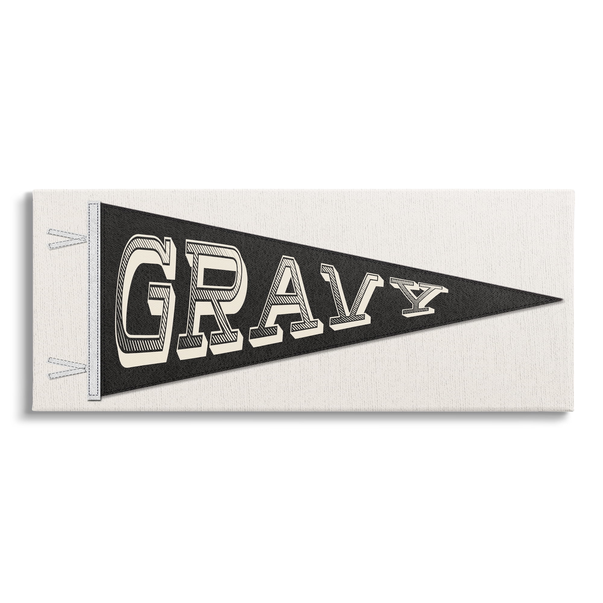 Stupell Gravy Kitchen Pennant Banner Shape Food & Beverage Painting Gallery Wrapped Canvas Print Wall Art