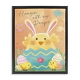 thumbnail image 1 of Hangin' With My Peeps Easter Egg Chicks Black Floating Frame Canvas Art, 25 x 31, By Nicole DeCamp, 1 of 8