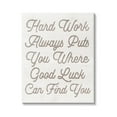 thumbnail image 1 of Stupell Hard Work Motivational Phrase Inspirational Painting Gallery Wrapped Canvas Print Wall Art, 1 of 5