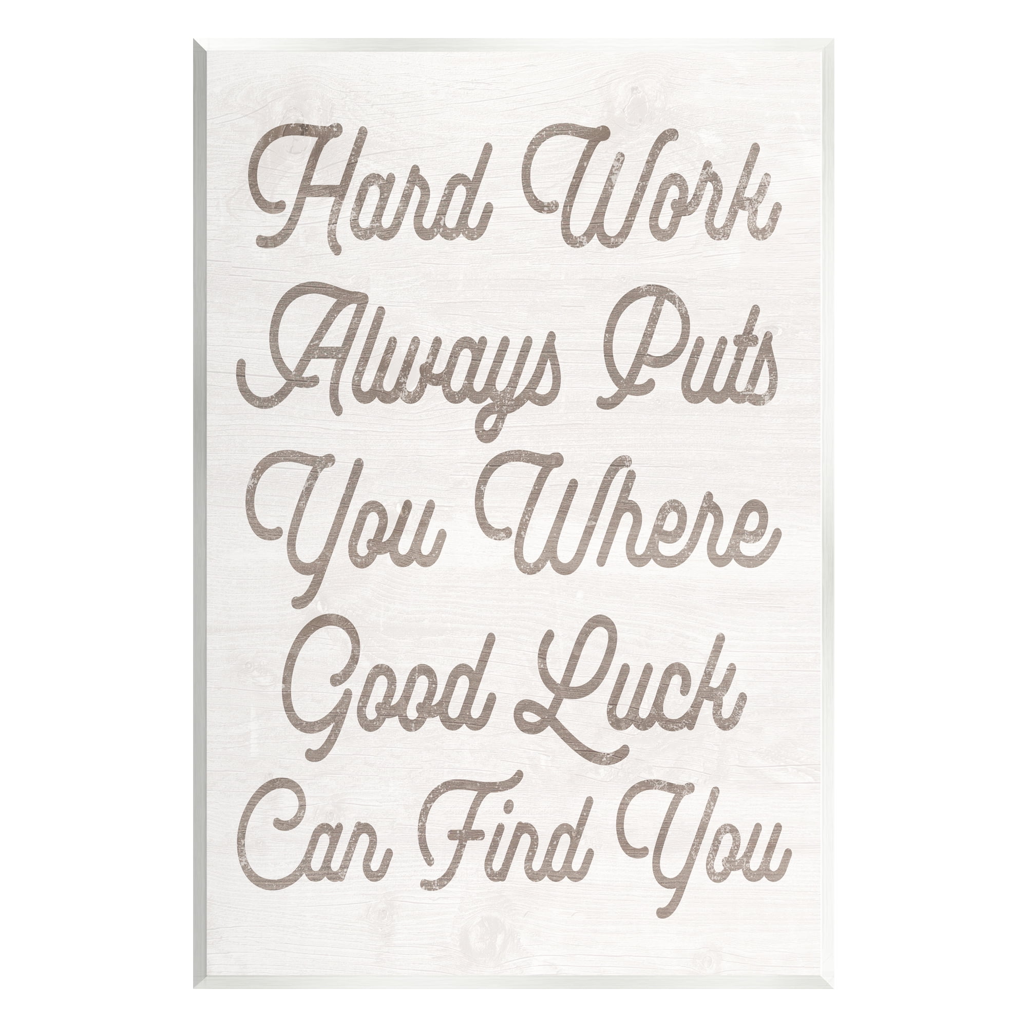Stupell Hard Work Motivational Phrase Inspirational Painting Wall Plaque Unframed Art Print Wall Art