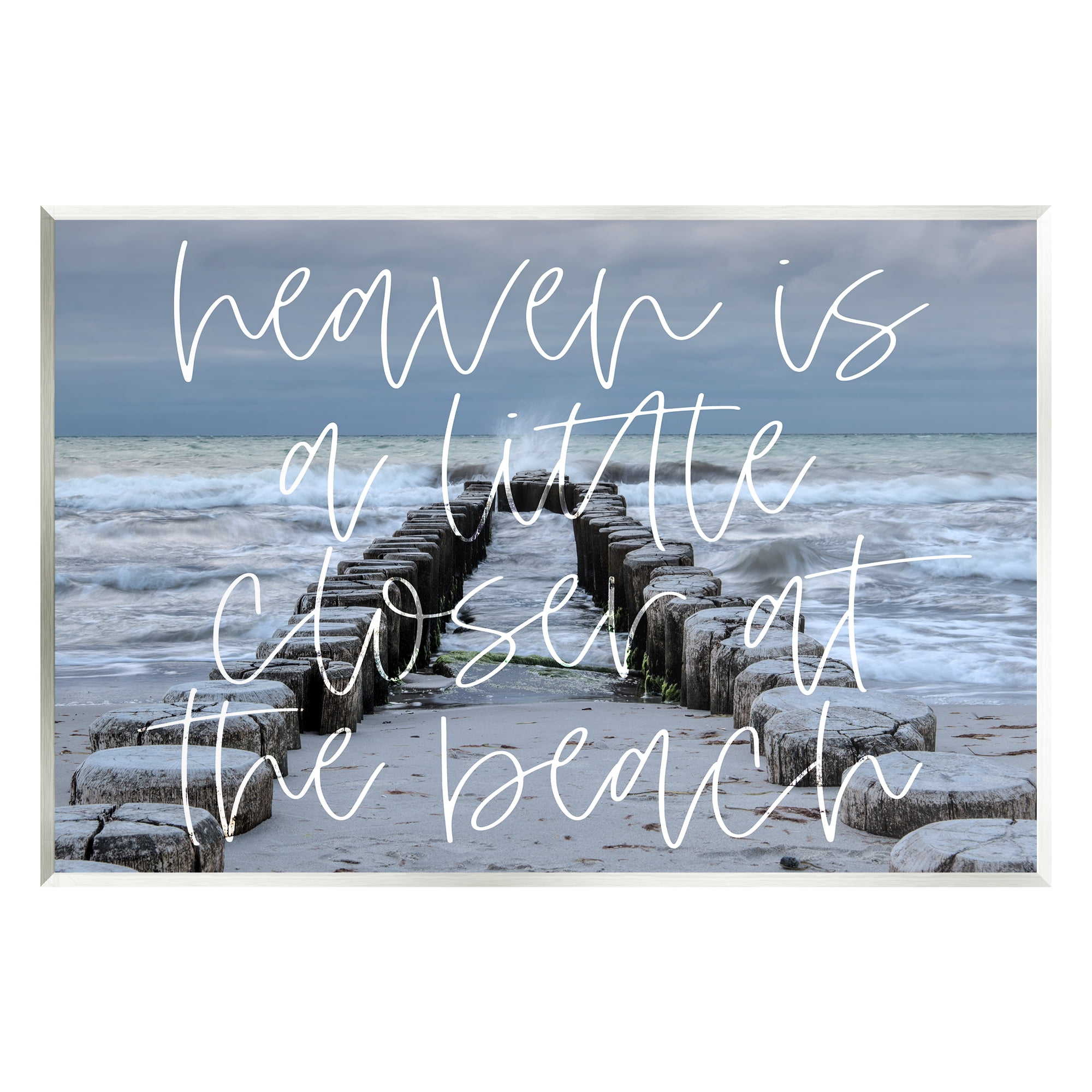 Stupell Heaven Closer At Beach Coastal Landscape Painting Wall Plaque Unframed Art Print Wall Art