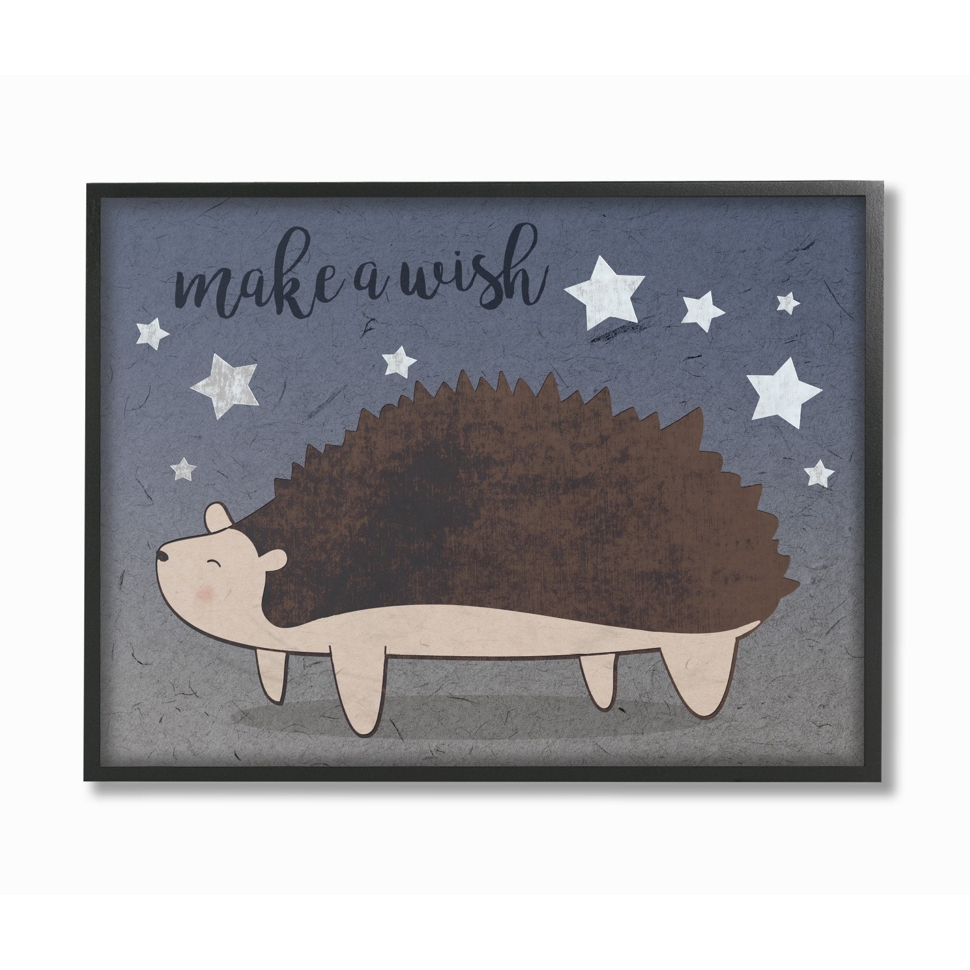 Stupell Hedgehog And Stars Framed Giclee Wall Art 11 x 14
