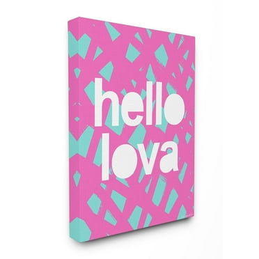 Stupell  Hello Lova Abstract Lines Canvas Wall Art design by House of Lulu 16 x 20