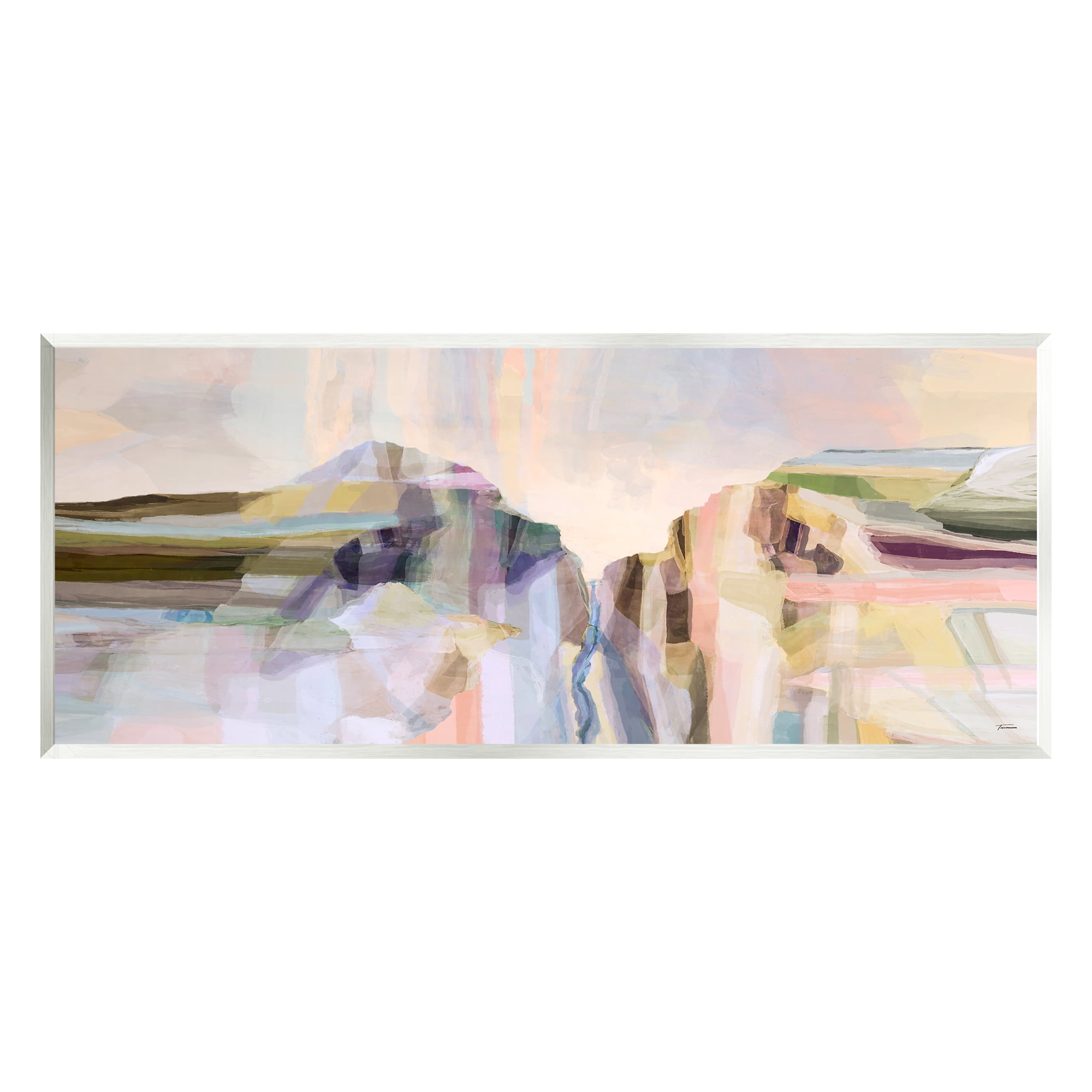 Stupell Hilltop Abstraction Pastel Peaks Abstract Painting Wall Plaque Unframed Art Print Wall Art