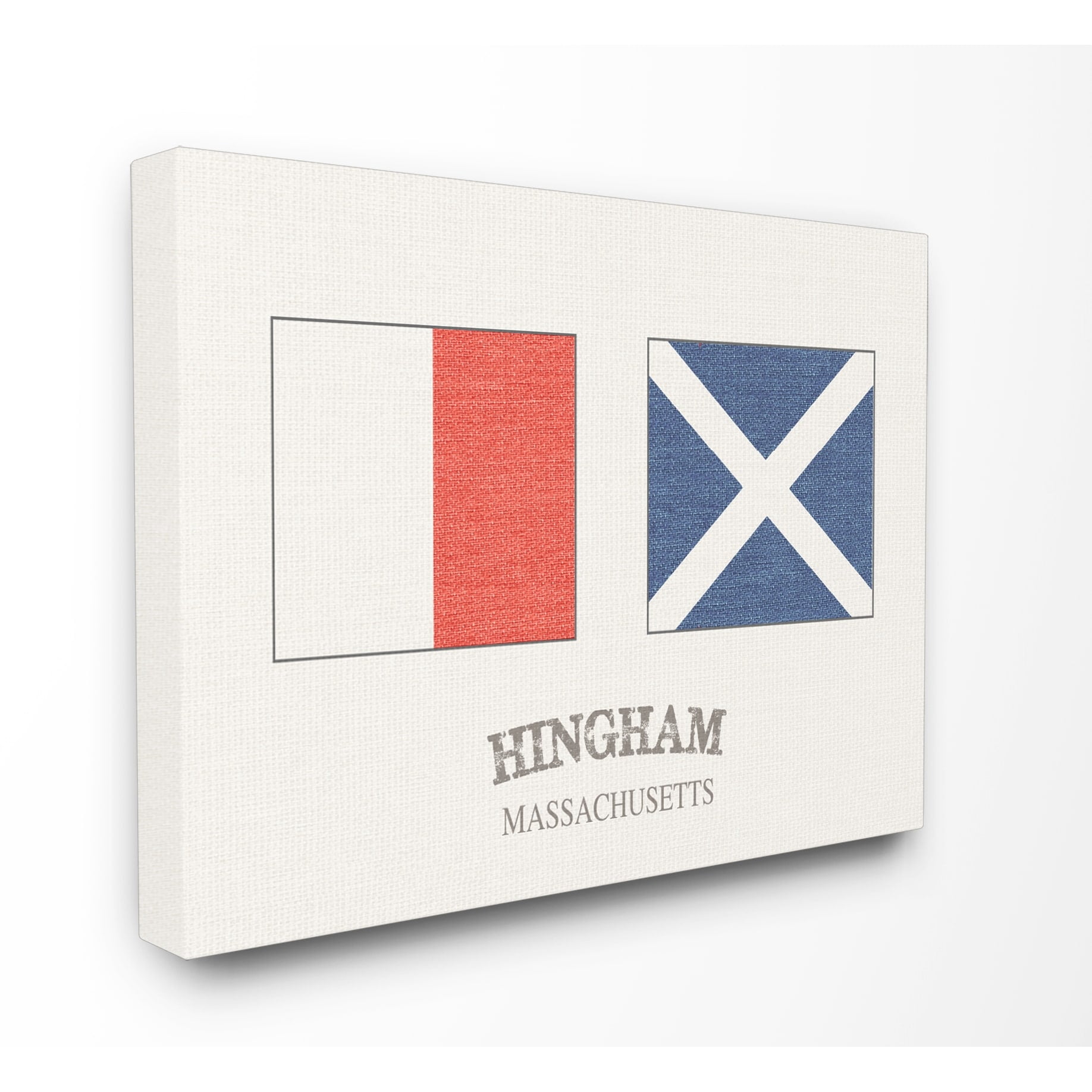 Stupell  Hingham Nautical Flags Stretched Canvas Wall Art 16 x 20