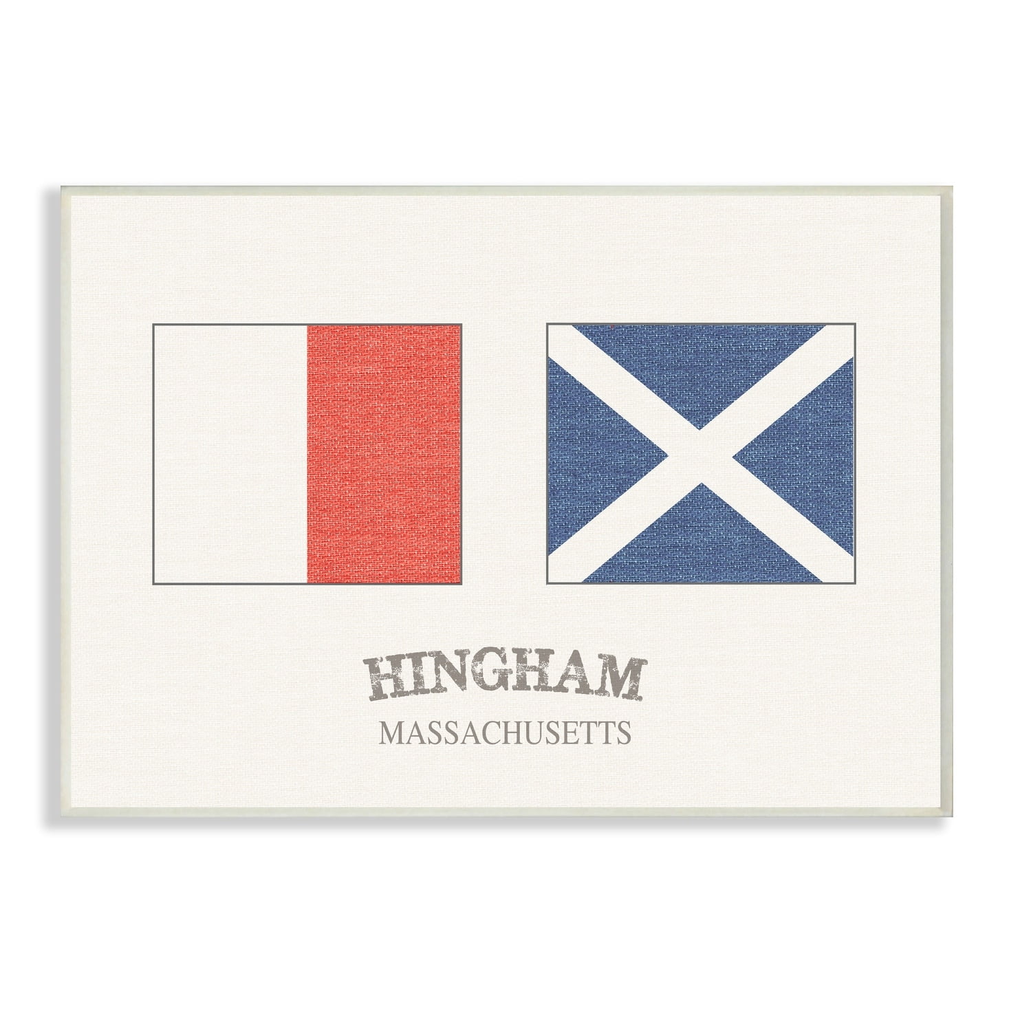 The Stupell Home Decor Collection Hingham Nautical Flags Wall Plaque Art, 10 x 0.5 x 15