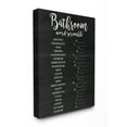 thumbnail image 1 of Stupell Home Décor Bathroom Word Scramble Black and White Design Canvas Wall Art by Daphne Polselli, 1 of 1