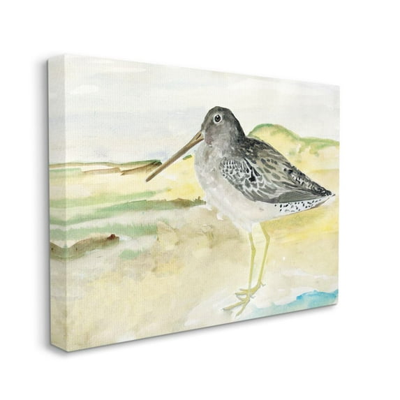 Stupell Home Décor Bird Encounter Landscape Animal Watercolor Painting Canvas Wall Art by Stellar Studio