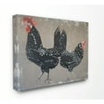 thumbnail image 1 of Stupell Home Décor Black Roosters Farm Animal Painting Canvas Wall Art by Suzi Redman, 1 of 1