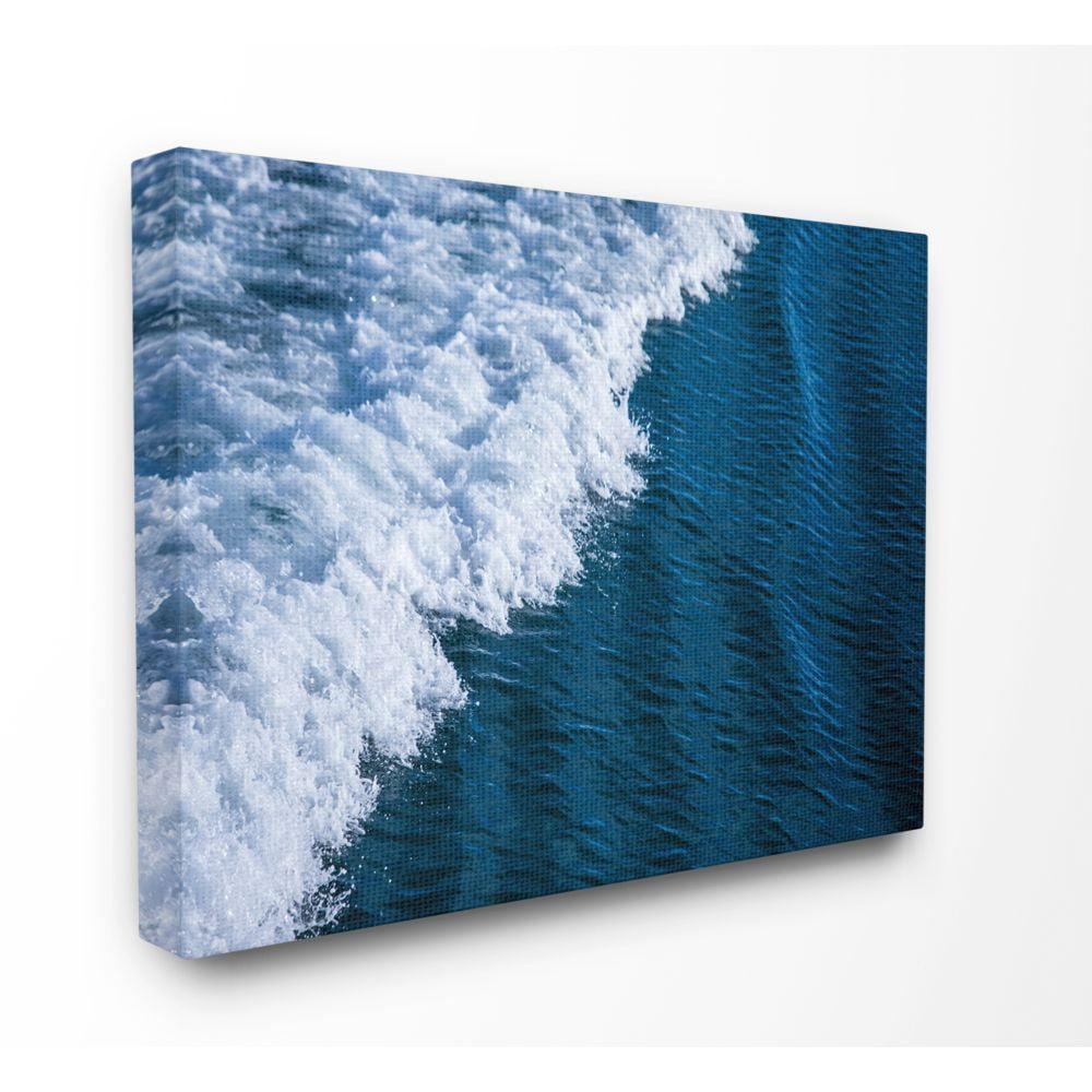Stupell Home Décor Blue Ocean Wave Crash Photograph Canvas Wall Art by Third and Wall