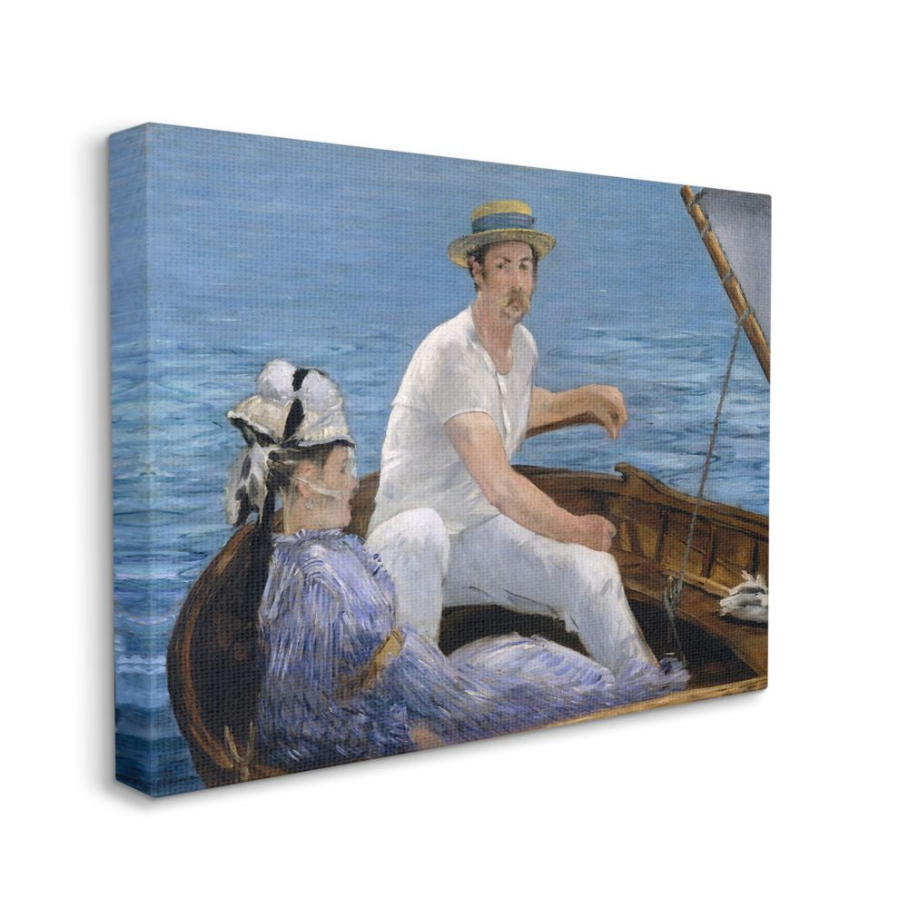 Stupell Home Décor Boat Lounge Lake Classic Painting Canvas Wall Art by Edouard Manet